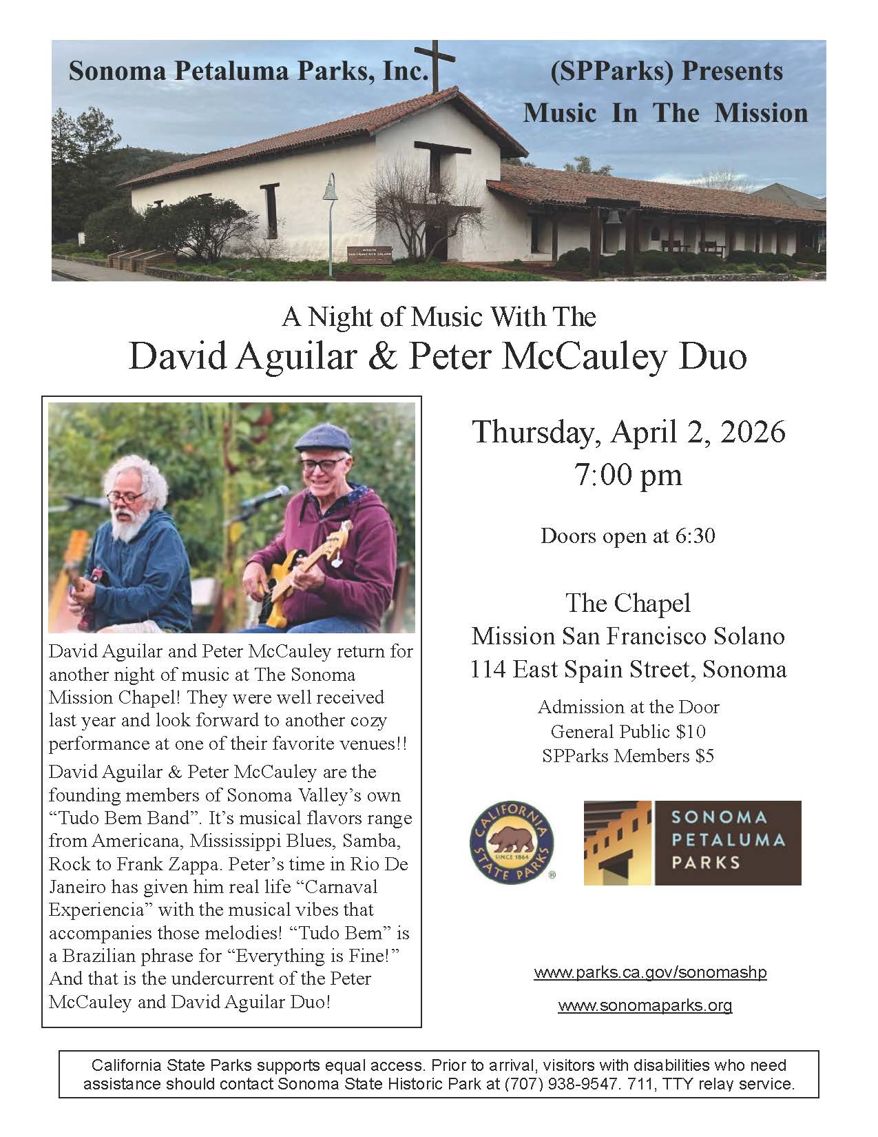 Music in the Mission: David Aguilar & Peter McCauley